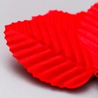 Декор для творчества "Лист березы" красный 1 набор=1 букет, в букете 10 шт 10 см - Фото 3