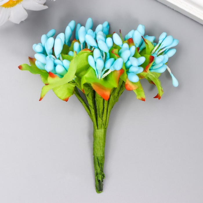 Цветы для декорирования "Паслен жасминовидный" 1 букет=10 цветов голубой 9,5 см
