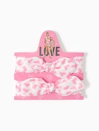Повязки на голову для мамы и дочки «Крошка Я» Love you, 2 шт., белые, розовые  (артикул 7561859)  большой выбор товаров оптом и в розницу по низким ценам с доставкой