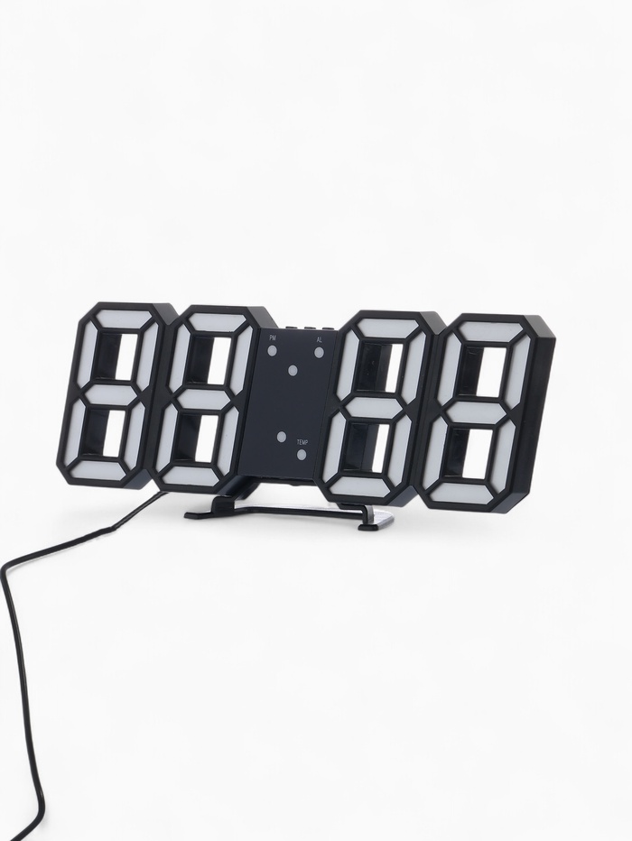 Часы электронные настольные «Цифры», USB, на подвесе, красная индикация, 9×23 см - Фото 1