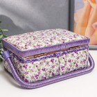 Шкатулка для рукоделия и шитья «Сиреневые незабудки», хранение ниток, иголок, мелочи, 10×13×19.5 см - Фото 3