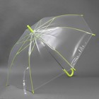Зонт - трость полуавтоматический «Неон», 8 спиц, R = 47 см, цвет МИКС/прозрачный - Фото 1