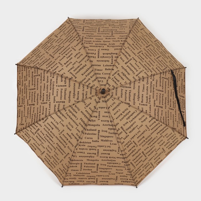 Зонт - трость полуавтоматический «Страны», 8 спиц, R = 46 см, цвет МИКС - фото 1905987681