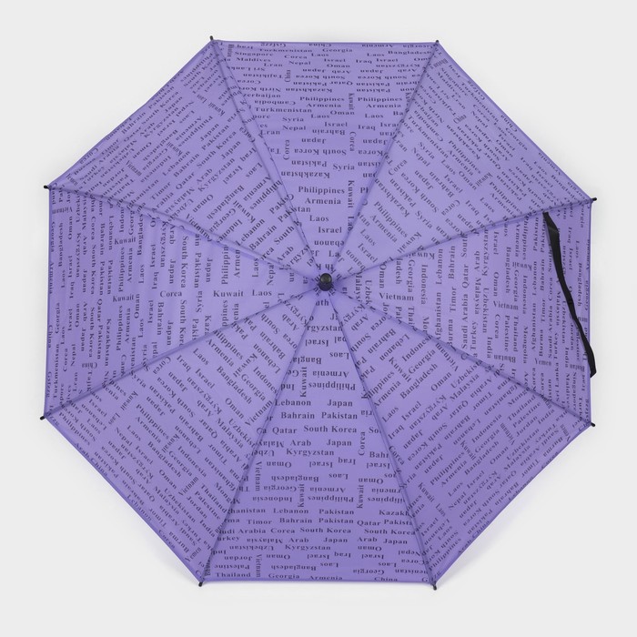 Зонт - трость полуавтоматический «Страны», 8 спиц, R = 46 см, цвет МИКС - фото 1882407398