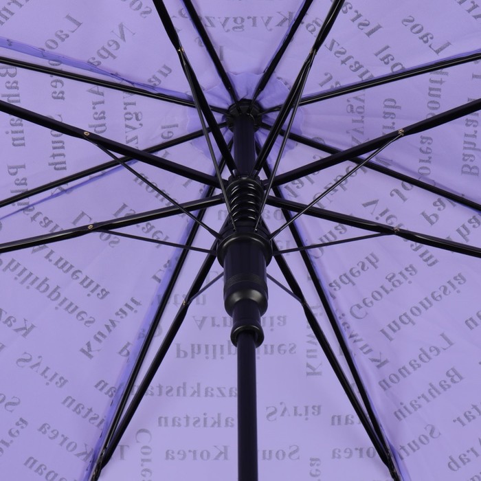 Зонт - трость полуавтоматический «Страны», 8 спиц, R = 46 см, цвет МИКС - фото 1882407399