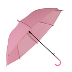 Зонт - трость полуавтоматический «Однотонный», 8 спиц, R = 47 см, цвет розовый - Фото 5