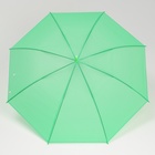 Зонт - трость полуавтоматический «Однотонный», 8 спиц, R = 46 см, цвет зелёный - Фото 5