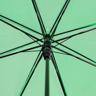 Зонт - трость полуавтоматический «Однотонный», 8 спиц, R = 46 см, цвет зелёный - фото 9881862