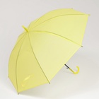 Зонт - трость полуавтоматический «Однотонный», 8 спиц, R = 46 см, цвет жёлтый - Фото 4