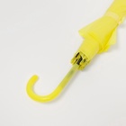 Зонт - трость полуавтоматический «Однотонный», 8 спиц, R = 46 см, цвет жёлтый - Фото 7