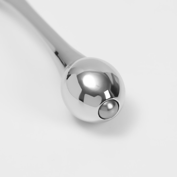 Массажёр для лица, с шариком, 7,5 × 1,6 см, цвет серебристый 27896