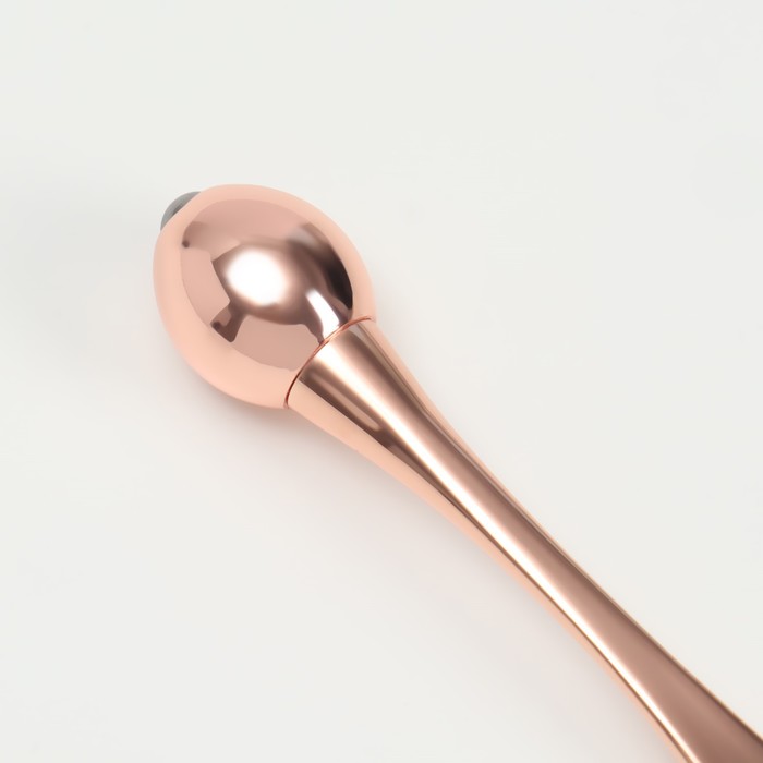 Массажёр для лица, с шариком, 7,5 × 1,6 см, цвет розовое золото 27897