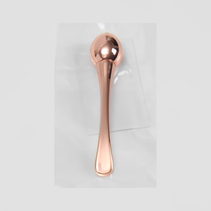 Массажёр для лица, с шариком, 7,5 × 1,6 см, цвет розовое золото 27897