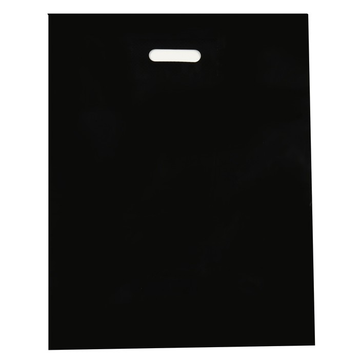 Пакет полиэтиленовый с вырубной ручкой, чёрный, 40 х 50 см, 90 мкм