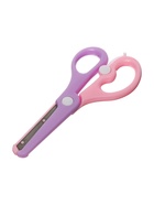 Ножницы 13см травмобезопасные пластиковые, закругленные концы, с фиксатором, МИКС 7871043