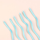 Свечи для торта витые «Серпантин» 6 шт., коктейльные, небесно-голубые - Фото 3