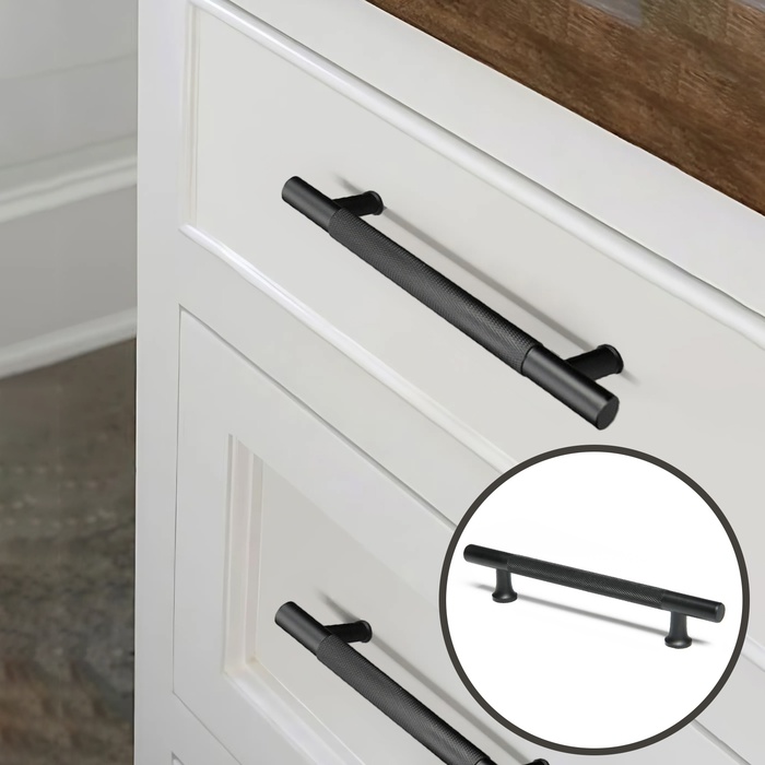 Ручка-рейлинг CAPPIO PIMPLY, d=12 мм, м/о 128 мм, цвет чёрный - Фото 1