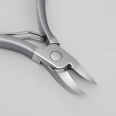 Кусачки педикюрные, эргономичная ручка, изогнутое лезвие, 12 см, длина лезвия-17 мм