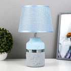 Настольная лампа 16838/1BL E14 40Вт серо-голубой 20х20х34 см RISALUX - фото 299732004