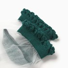 Носки женские стеклянные MINAKU «Цветы» зелёные, размер 36-37 (23 см) - фото 21577010