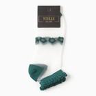 Носки женские стеклянные MINAKU «Цветы» зелёные, размер 36-37 (23 см) - фото 21577011