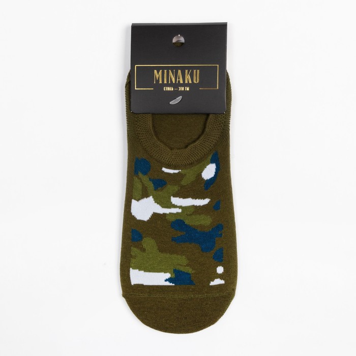 Носки MINAKU «Камуфляж», цвет хаки, размер 38-41 (25-27 см) - фото 1877947900