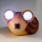 Сувенир полистоун свет "Удивлённая улитка" от солнечной батареи 8х7,8х10,5 см - фото 6594376