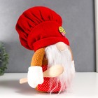 Кукла интерьерная "Гном в поварском колпаке" 25х7,5х10 см - фото 21577101