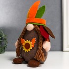 Кукла интерьерная "Бабусечка в индейском головном уборе" 25х7х9 см - фото 21577105