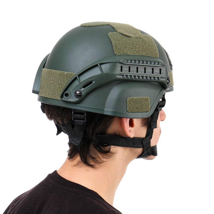 Шлем защитный "Storm tactic", зеленый, пластик - фото 1885368915