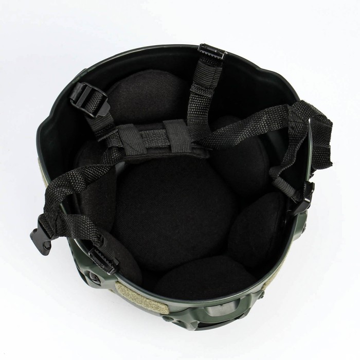 Шлем защитный "Storm tactic", зеленый, пластик - фото 1885368920