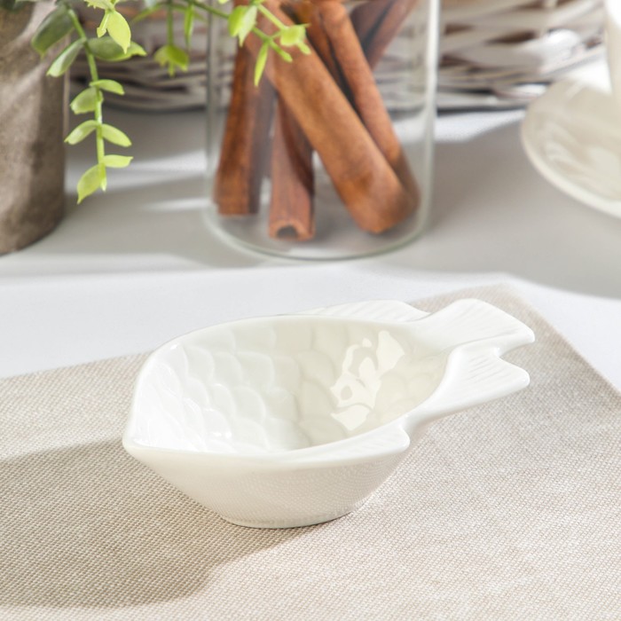 Соусник керамический «Рыбка», 12×7.5 см - Фото 1