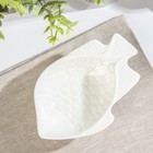 Миска керамическая «Рыбка», 90 мл, 14,5×9,5 см, цвет белый - Фото 2