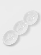 Менажница 3 ячейки «Лист», 40×12×4 см, керамика, белая - Фото 2