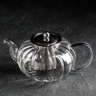 Чайник стеклянный заварочный с металлическим ситом «Диана», 1 л - фото 9710187