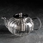 Чайник стеклянный заварочный с металлическим ситом «Диана», 800 мл - фото 9710196
