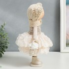 Кукла интерьерная "Малышка Зося в бежевом наряде, с корзиной цветов" 31x14x16 см - Фото 2