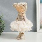 Кукла интерьерная "Малышка Зося в бежевом наряде, с корзиной цветов" 31x14x16 см - Фото 4