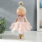 Кукла интерьерная "Малышка-принцесса в розовом платье, с медведем" 37,5х15х18,5 см - Фото 4