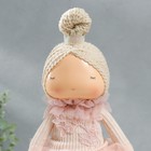 Кукла интерьерная "Малышка-принцесса в розовом платье, с медведем" 37,5х15х18,5 см - Фото 5