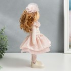 Кукла интерьерная "Малышка Ася в розовом, с медведем" 36х13х15,5 см - Фото 2