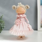Кукла интерьерная "Маленькая принцесса в розовом, с цветком" 35х15,5х17 см - фото 318864947