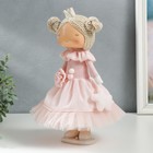 Кукла интерьерная "Маленькая принцесса в розовом, с цветком" 35х15,5х17 см - Фото 4