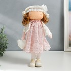 Кукла интерьерная "Малышка в платье с кружевом, с сердечком" 36,5х14х15,5 см - фото 295600850