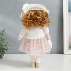 Кукла интерьерная "Малышка в платье с кружевом, с сердечком" 36,5х14х15,5 см - Фото 3