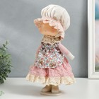 Кукла интерьерная "Малышка в чепчике и переднике цветочном, с корзиной цветов" 33х14х16 см - Фото 4