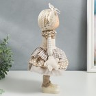 Кукла интерьерная "Малышка с бантом в волосах, с цветочком" 35,5х13,5х20 см - Фото 2