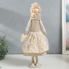 Кукла интерьерная "Девушка с кудряшками, платье в горох, с сердцем" 48,5х14х17 см - фото 4667964
