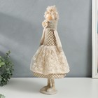 Кукла интерьерная "Девушка с кудряшками, платье в горох, с сердцем" 48,5х14х17 см - Фото 4