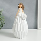 Сувенир полистоун "Малышка с цветком в волосах, в белом платье, с цветком" 24,3х11,5х11 см - фото 2986482